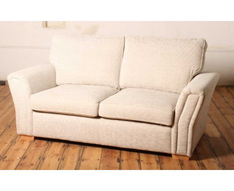 A pale upholstered two seater sofa, Alstons Venice, 68cm (H) to frame, 43cm (H) to seat,184cm (W),92cm (D)