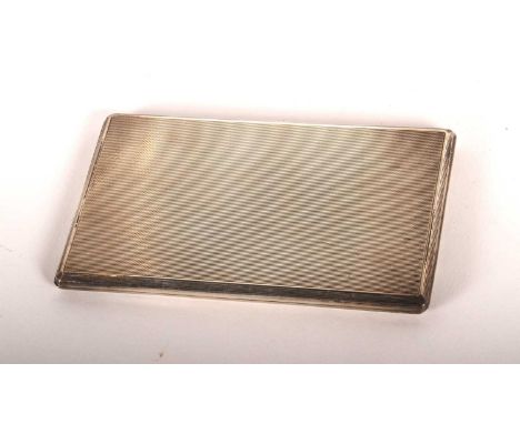 A silver pocket cigarette case, London 1961, S. J. Rose &amp; Son, 215g, 14x8cm