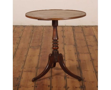 A 19th century mahogany tripod table, dia. 117cm, h 68cm