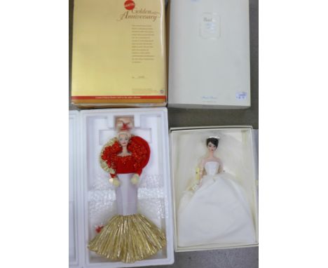 Two Barbie dolls, limited edition Mattel 50th Golden Anniversary and Maria Therese Fashion Model