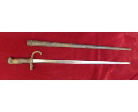 A French bayonet with scabbard