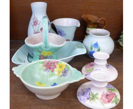 Six items of Radford china, Carlton Ware dish, etc.