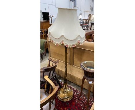 A Chinoiserie lacquer standard lamp