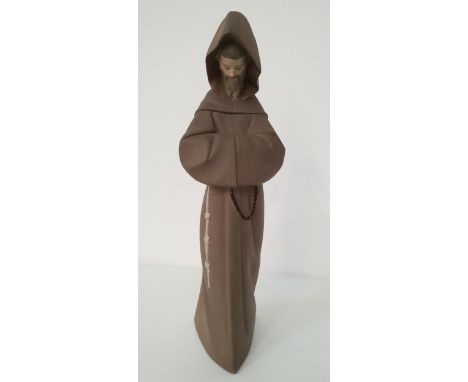 LLADRO FRANCISCAN MONKwith a matte finish, 34cm high 