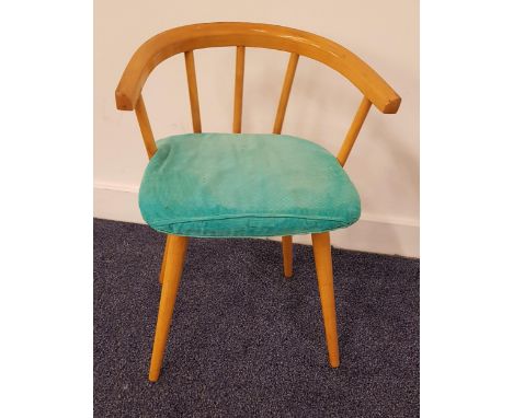 VINTAGE HERLAG CHILD'S BEECH CHAIRwith a hoop back, standing on turned and tapering supports 