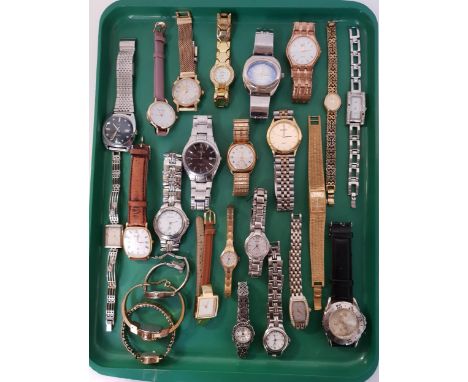 SELECTION OF LADIES AND GENTLEMEN'S WRISTWATCHESincluding Accurist, Timex, Continental Geneva 17 jewels, Prefect 15 jewels, S