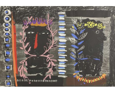 *John Piper CH (1903-1992)'Foliate Heads I'screenprint in colours, signed l.r., numbered 55/75 l.l.58 x 76cm*Artist's Resale 