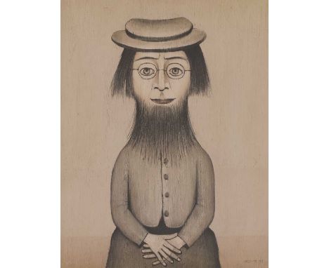 *Laurence Stephen Lowry RA (1887-1976)'Woman with Beard'offset lithograph in colours, with the Fine Art Trade Guild blind sta