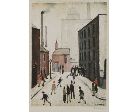 *Laurence Stephen Lowry RA (1887-1976)'Industrial Scene'offset lithograph in colours, signed in pencil l.r., published by Ven