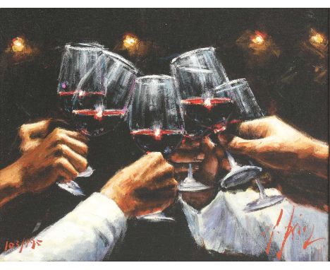 Fabian Perez (Argentinian, b.1967)'For a Better Life, Red'hand-embellished giclée print, signed and numbered 103/19546 x 58.5
