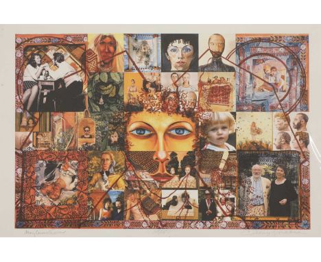 *Anthony Green RA (b.1939) and Mary Cozens Walker RA (b.1938)'A Ruby Wedding, 2002'lithograph in colours, signed by both arti
