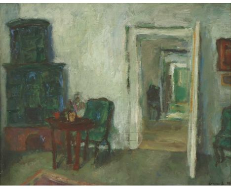 *Elemér Vass (Hungarian, 1887-1957)An interiorsigned l.r., oil on board65 x 81cm*Artist's Resale Right may apply to this lot.