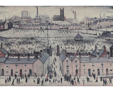 *Laurence Stephen Lowry RA (1887-1976)'Britain at Play'offset lithograph in colours, signed in pencil l.r., with the Fine Art