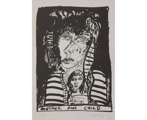 *John Bellany RA (1942-2013) Mother and child lithograph, signed and numbered 46/50 in pencil 73.5 x 54cm, unframedProvenance