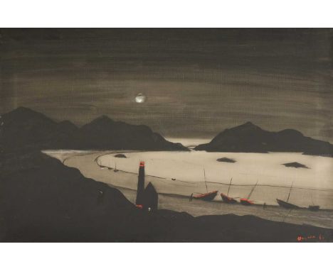 *Fred Uhlman (1901-1985)'The Lead Mine'signed and dated '68 l.r., inscribed with title on label verso, oil on canvas61 x 91cm