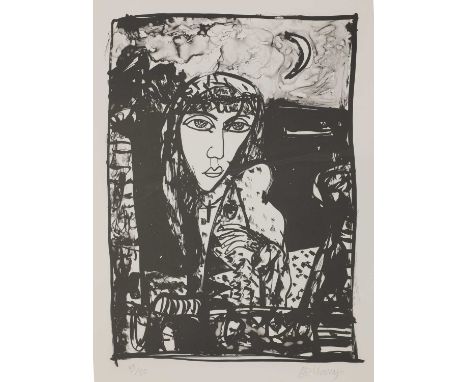 *John Bellany RA (1942-2013)'Crescent moon' lithograph, signed and numbered 33/50 in pencil 73.5 x 54cm, unframedProvenance: 