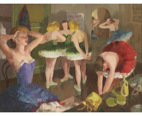 *Gordon Wesley (1925-2015)Backstageoil on canvas71 x 92cm*Artist's Resale Right may apply to this lot.Condition report: The c