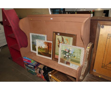 A painted pew