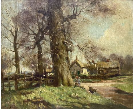 Arthur Spooner (British 1873-1962): Children beneath a Tree, oil on canvas signed and dated 1938, 49cm x 59cmCondition Report