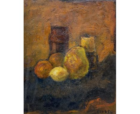 Attrib. Béla Adalbert Czóbel (Hungarian 1883-1976): Still Life of Fruit, oil on canvas laid on board signed 54cm x 44cmCondit