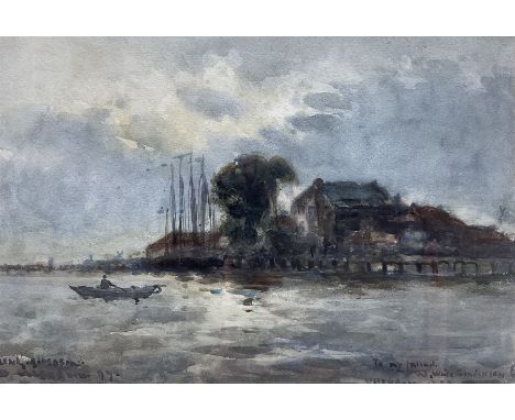 Frank Henry Mason (Staithes Group 1875-1965): 'Volendam', watercolour signed titled and inscribed 'To my friend W. Waite Sand
