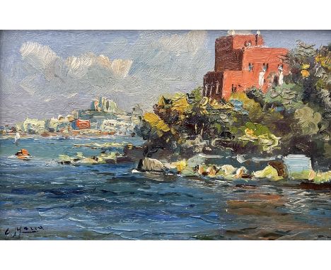 English School (20th century): 'Capri', oil on board indistinctly signed, titled and dated 'Friday 22 May 1970' verso 14cm x 