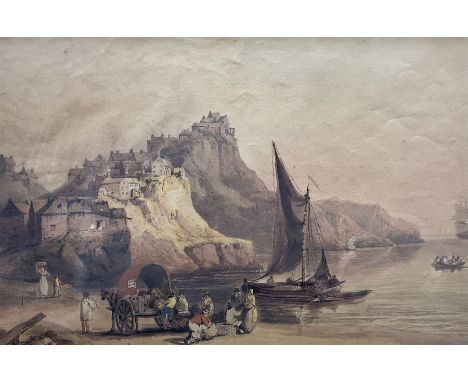 Francis Nicholson (British 1753-1844): 'Robin Hood's Bay - Yorkshire', watercolour unsigned, titled in the artist's hand vers