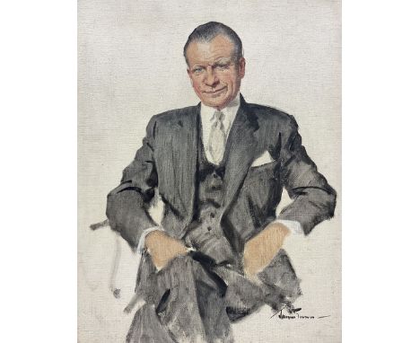 Sir Herbert James Gunn RA RP (Scottish 1893-1964): Portrait of a Gentleman, believed to be a member of the Ropner family, oil