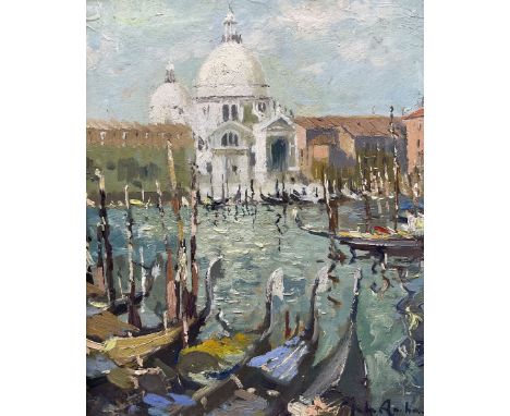 John Ambrose (British 1931-2010): 'Venice', oil on board signed, titled verso 23cm x 28cmCondition Report:Very good condition