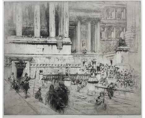 William Walcot (British 1874-1943): 'The Forum' - Rome, drypoint etching signed in pencil 50cm x 60cmCondition Report:Good co