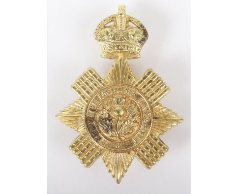 Scarce Scots Guards Sergeants Foreign Service Helmet Badge, fine post 1902 die-stamped badge with guards star and crown above