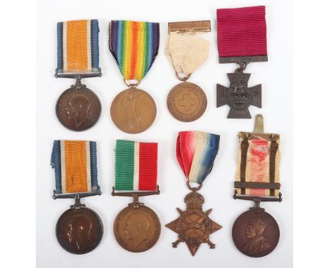 Selection of WW1 British Medals, consisting of British War &amp; Victory medal pair awarded to “34528 PTE J HARRISON L N LAN 