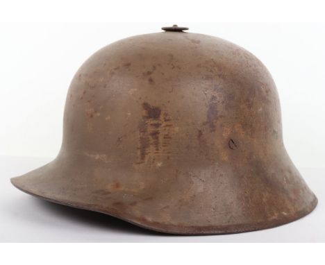 Rare WW1 Austrian Berndorfer Steel Combat Helmet, being a good example of the very hard to find special pattern Austrian stee