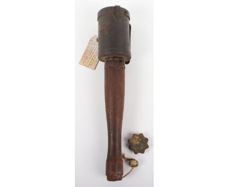 Inert WW1 Semi-Relic German 1915/1916 Stick Grenade, an interesting transitional period example with the head section being t