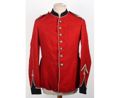 Victorian Royal Marines Light Infantry 1868 Pattern Tunic, good worn example of the scarlet tunic with other ranks pattern RM