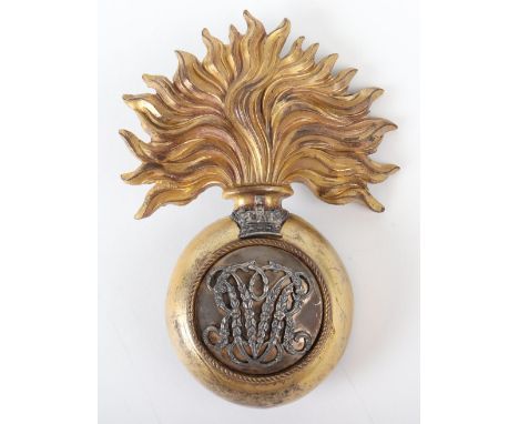 Honourable Artillery Company Cross Belt Overlay, gilt metal fused grenade badge with silvered Victorian crown and the centre 