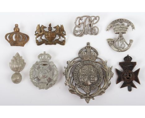 Selection of British Badges, including 13th Foot (Somerset Light Infantry) cap / pouch badge with post fittings to the revers
