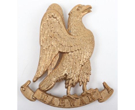 Indian Army Jodhpur Lancers Arm Badge, large gilt brass arm badge in the form of a eagle standing on scroll with “MARWAR” to 