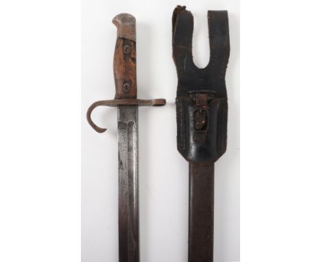 Japanese Type 30 Military School Training Arisaka Bayonet, being the type without Arsenal marks to the blade and smaller muzz