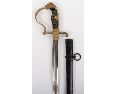 German Army Cavalry Officers Sword, good example of a pre Third Reich period cavalry officers dress sword with lion head top,