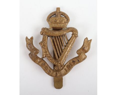 Scarce WW1 24th - 27th Battalion (Tyneside Irish) Northumberland Fusiliers Cap Badge, brass other ranks example with slider f