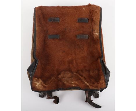 Scarce Third Reich Allgemeine-SS Back Pack (Tornister), being a standard pony fur covered back pack with SS runes, RZM mark, 