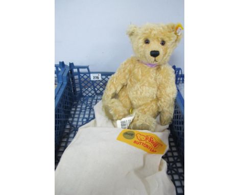 A Steiff 660931 '2003' Jointed Mohair Teddy Bear, Medallion, yellow tag and button to ear, 30cm high, presented with a Steiff