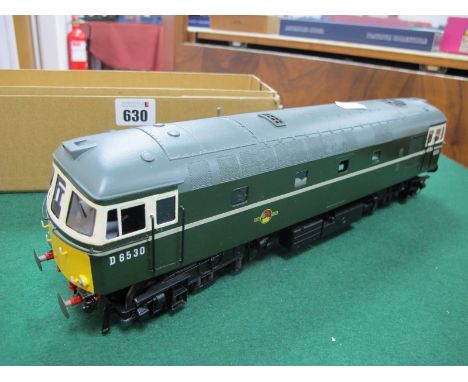 A Kit Built 'O' Gauge/7mm Two Rail Class 33 Bo-Bo Diesel Locomotive, BR green R/No D6530, all metal. built/painted to a very 