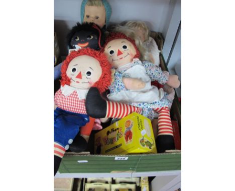 A Quantity of Dolls and Soft Toys, by BND London, Fisher Prince and other; together with a boxed Pelham standard puppet 'Beng