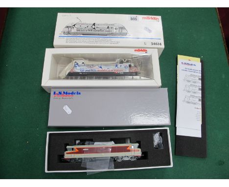 Two 'HO' Gauge Continental Outline Electric Pantograph Bo -Bo Locomotives, a L.S Models Ref No 10.042 'S.N.C.F' Rail R/No BB-