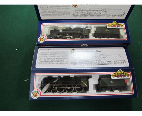 Two Bachmann 'OO' Gauge/4mm Boxed 4-6-0 Steam Locomotives with Six Wheel Tenders, Ref No 31-251 rebuilt Jubilee Class BR gree