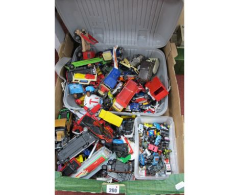 A Collection of Playworn Diecast Model Vehicles, by Matchbox, Corgi; together with a further quantity of Roadchamps, Micro Ma