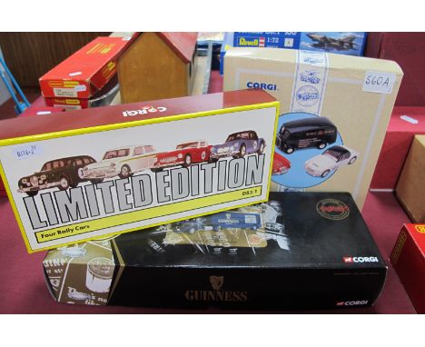 Eight Diecast Model Vehicles by Corgi, presented within three boxed sets comprising of #50703 Guinness Mack LJ with Fruehauf 