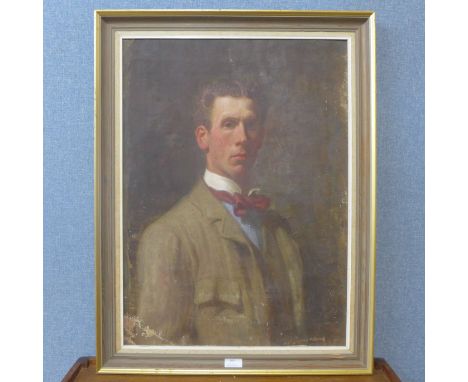 English School, portrait of a gentleman, oil on canvas, framed 